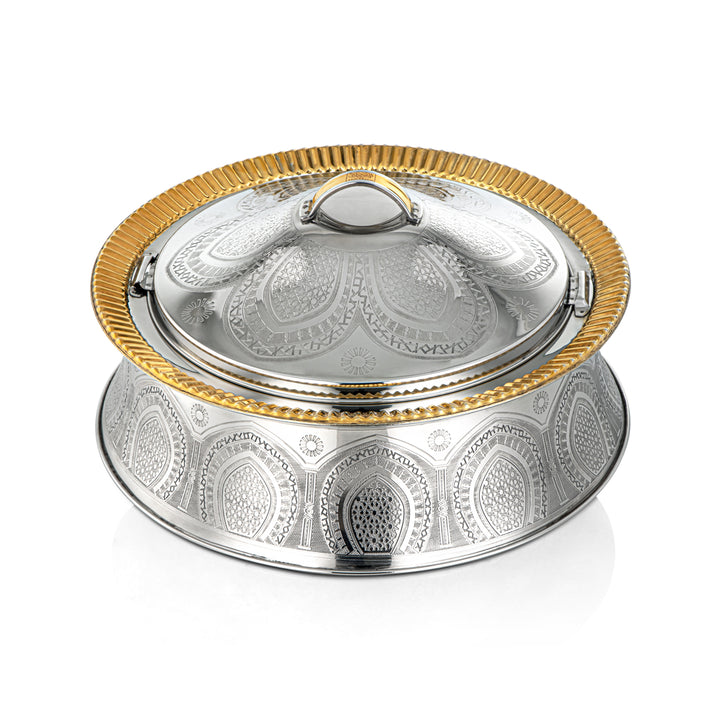 Almarjan 30 CM Afrah Collection Rustfrit Stål Hot Pot Sølv &amp; Guld - H22EPG1 Lås