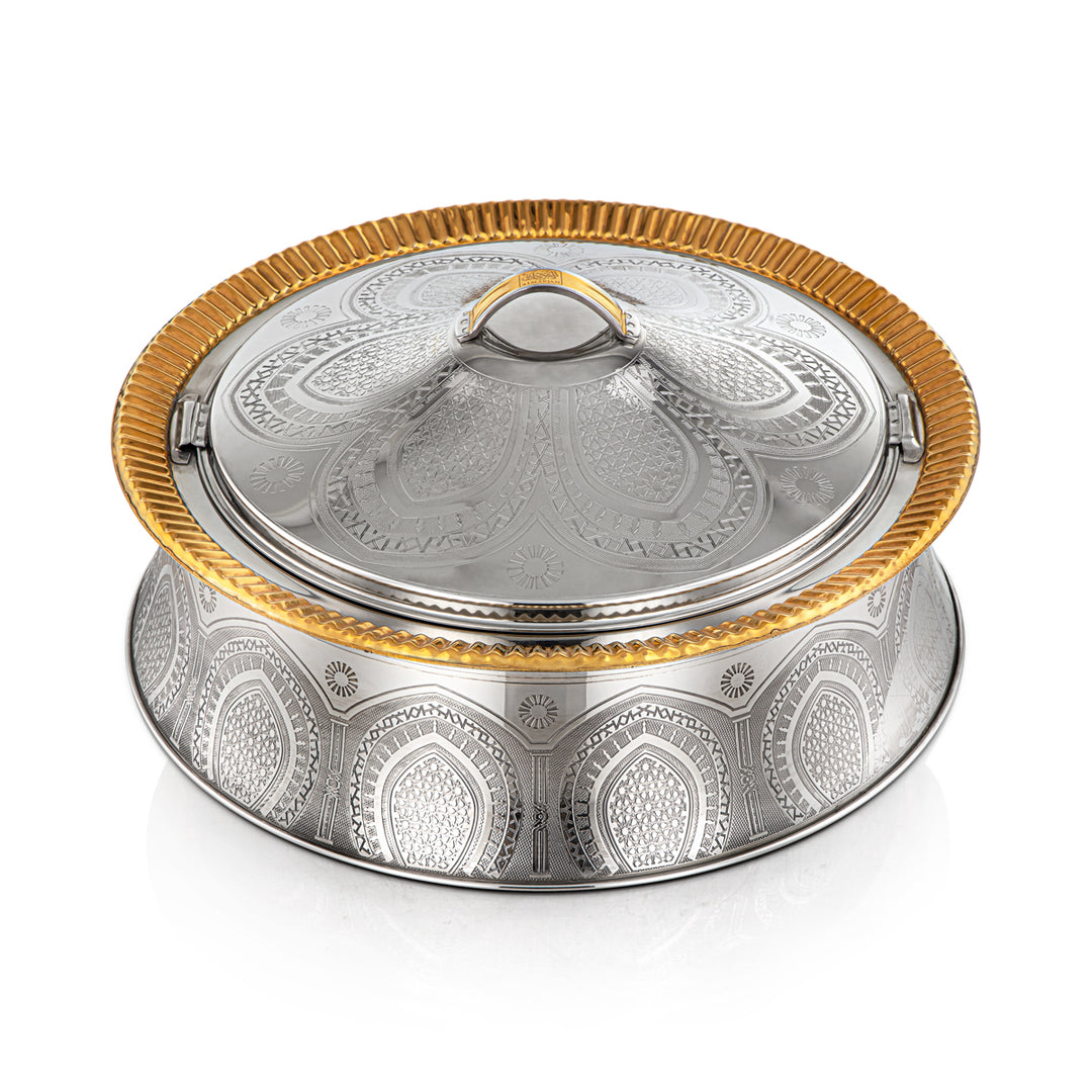 Almarjan 35 CM Afrah Collection Rustfrit Stål Hot Pot Sølv &amp; Guld - H22EPG1 Lås