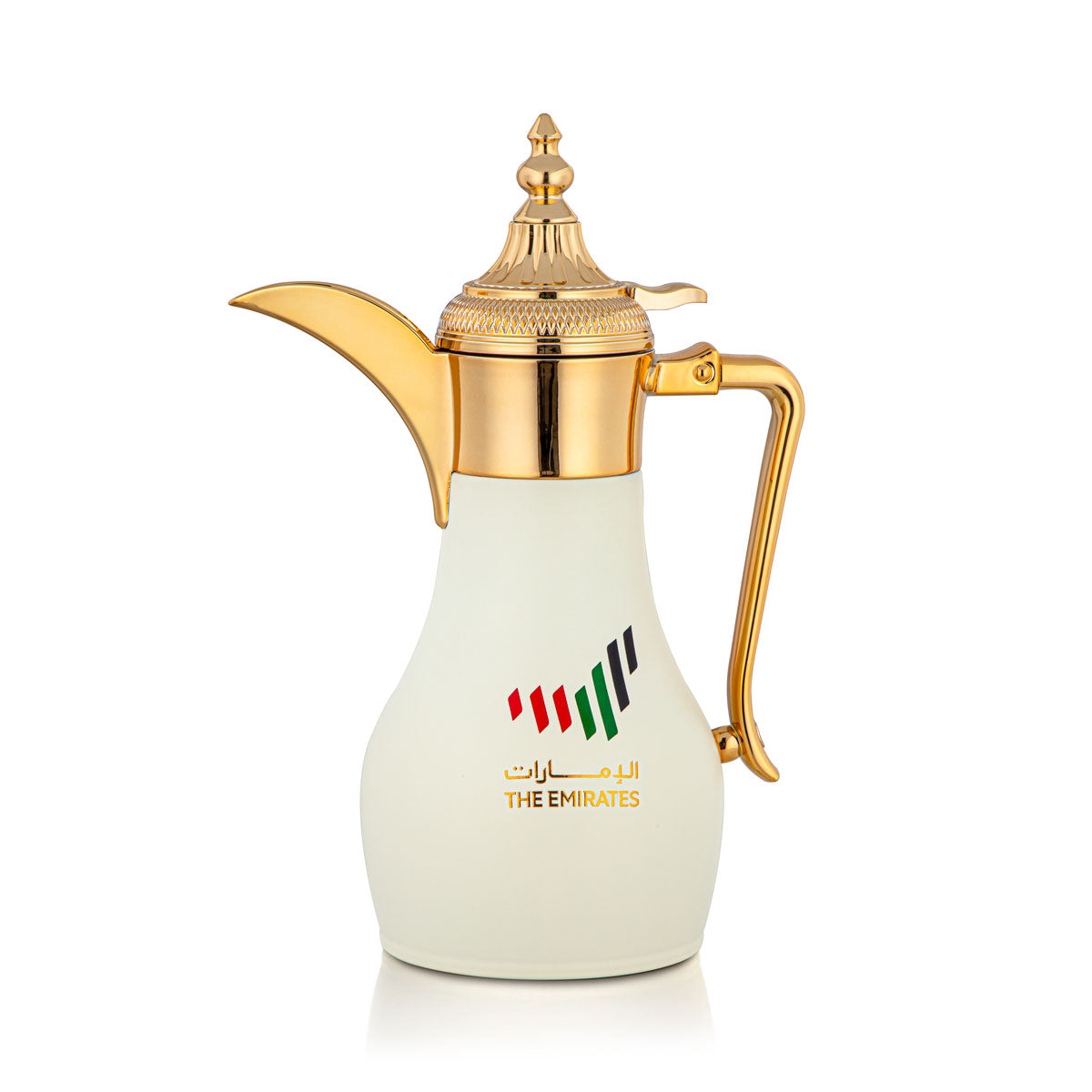 Almarjan 0.6 Liter Stainless Steel Vacuum Dallah Matt Ivory & Gold - SUD-060EK-MIVG