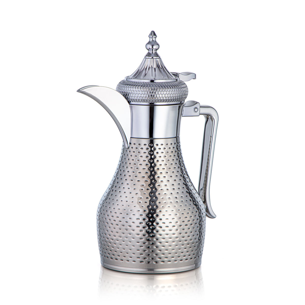 Almarjan 1 Liter Stainless Steel Vacuum Dallah Silver - SUD/H-100-CR