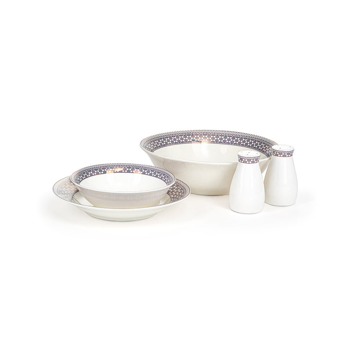 Almarjan 46 stykker Bone China middagssæt - SX-015