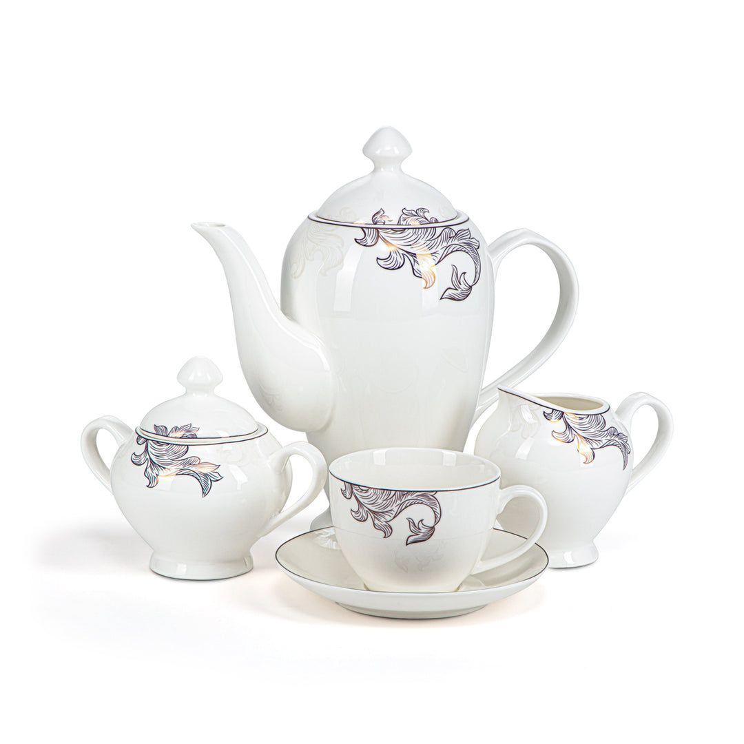 Service de table en porcelaine tendre 46 pièces Almarjan - SX-017