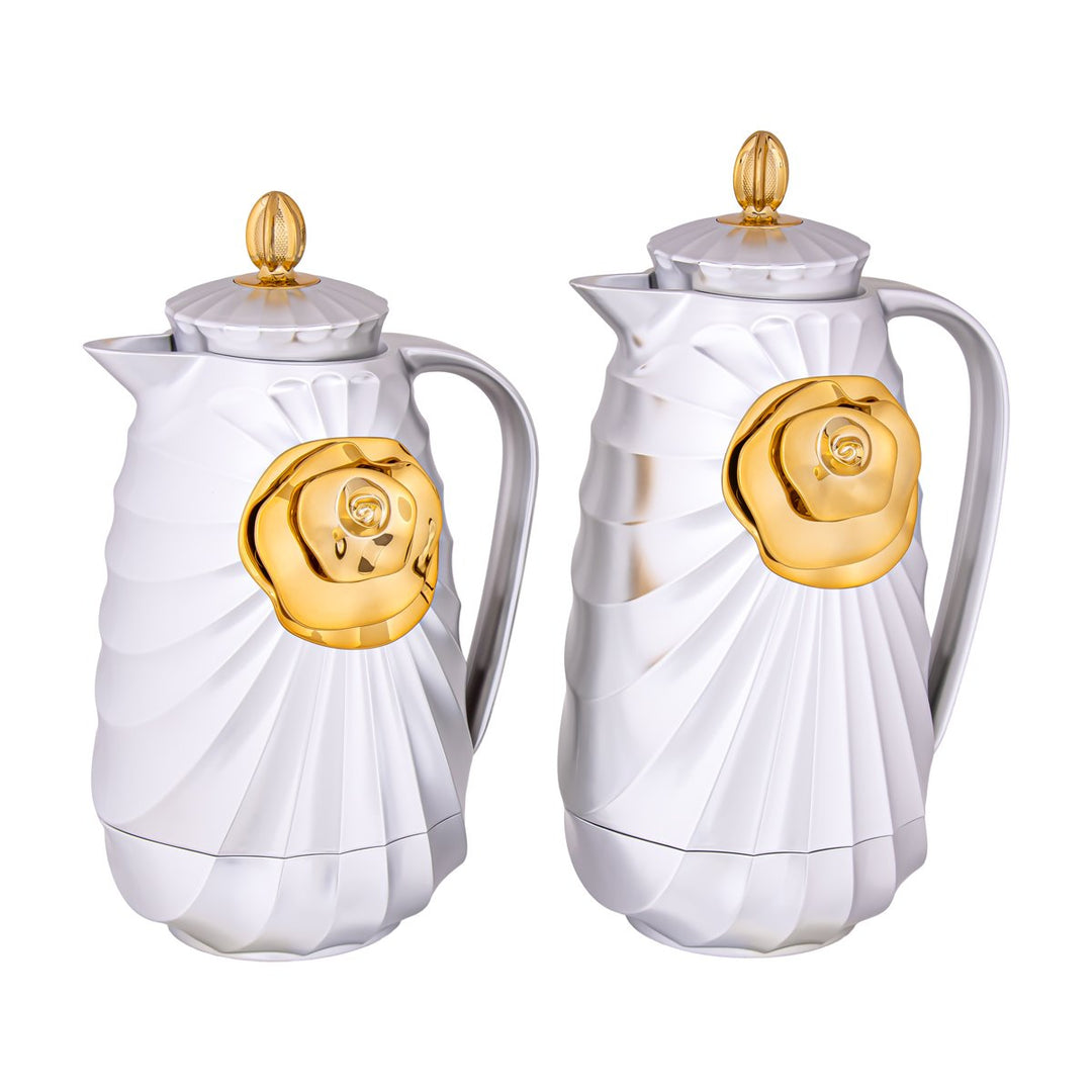 Almarjan 2 Piece Vacuum Flask Matt Silver & Gold - PBG-MSSG