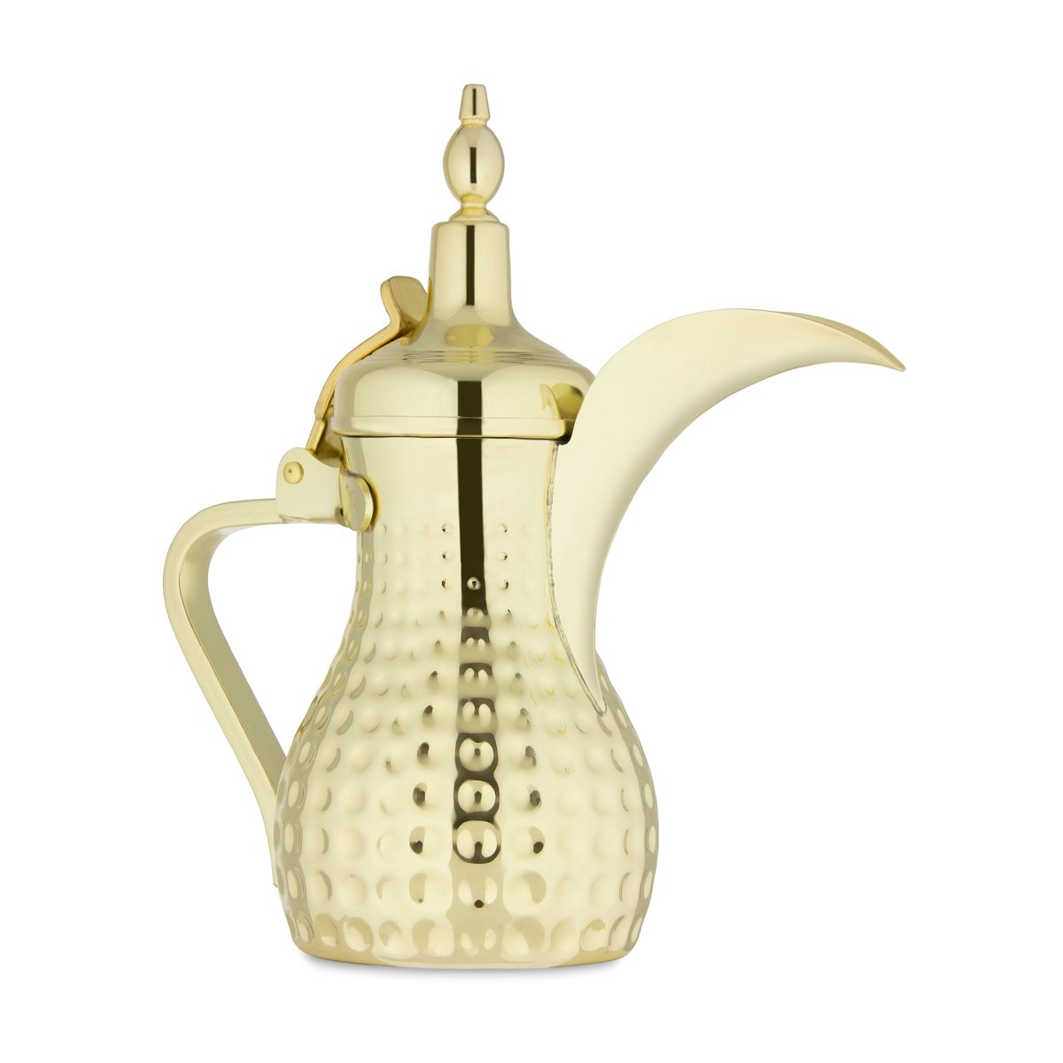 Almarjan 0.75 Liter Hammered Collection Stainless Steel Dallah Gold - STS0010554